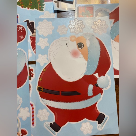 Christmas window clings.  12 in package. All different designs.  New. - Picture 5 of 7